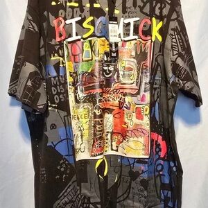 Contender Bisquick Graphic Black Short Sleeve Tee Large NEW